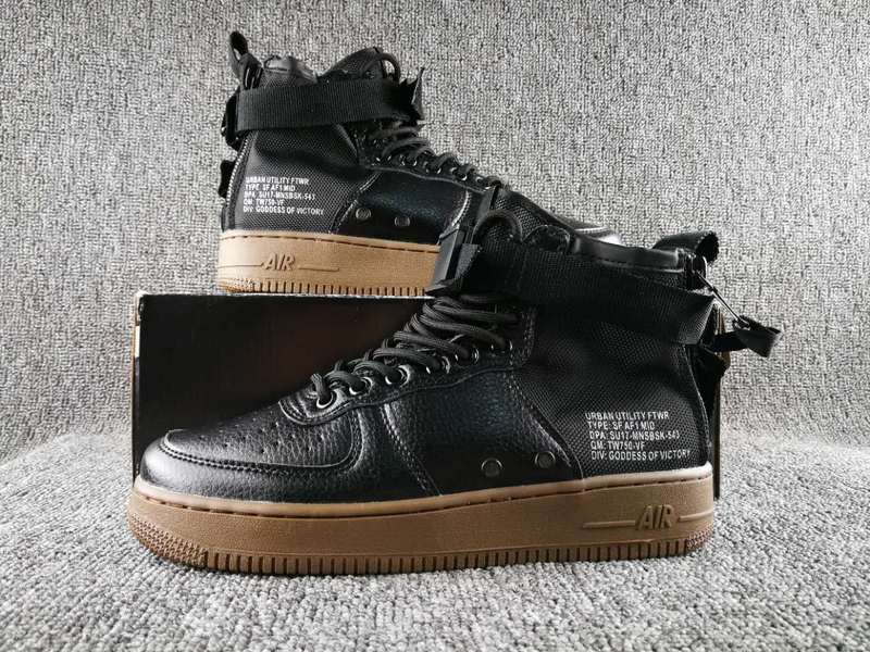 Women Nike Special Field SF AF1 Mid Black Brown Shoes